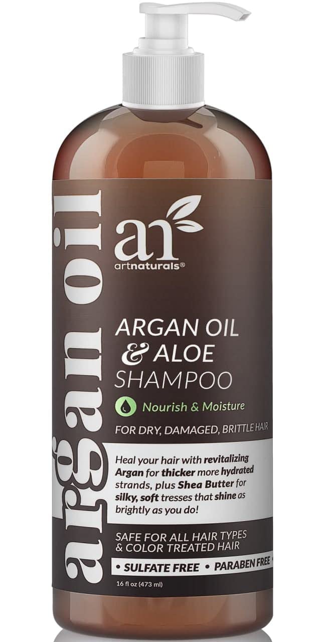 Artnaturals Moroccan Argan Oil Shampoo - (16 Fl Oz / 473ml) - Moisturizing, Volumizing Sulfate Free Shampoo for Women, Men and T