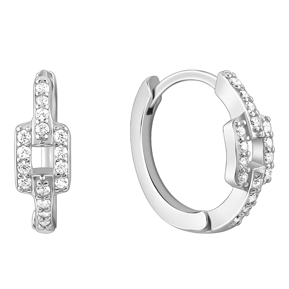 Giva 925 Silver Sparkling Loop Hoop Earrings| Gifts For Girlfriend, Gifts For Women & Girls| With Certificate Of Authenticity An