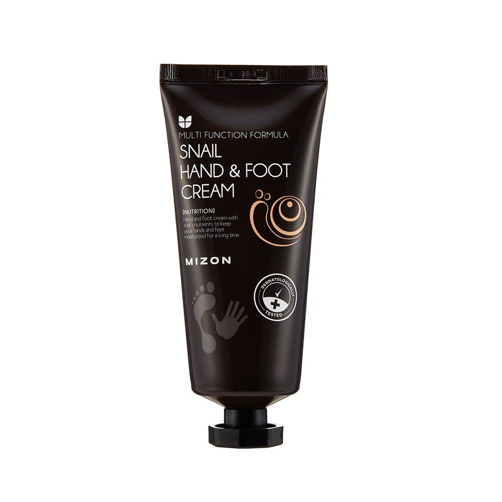 MIZON Hand Cream for Dry Cracked Hands, Moisturizing and Soothing Hand Cream with Snail Ingredients for Dry Skin, Dry Hands, Elb