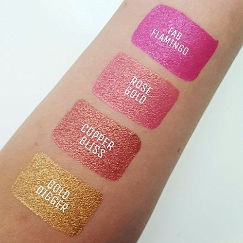 Aromi Gold Digger Metallic Liquid Lipstick, Bronze Yellow Lip Color With Shimmery Finish, Long-Lasting Makeup, Handmade (Gold Di