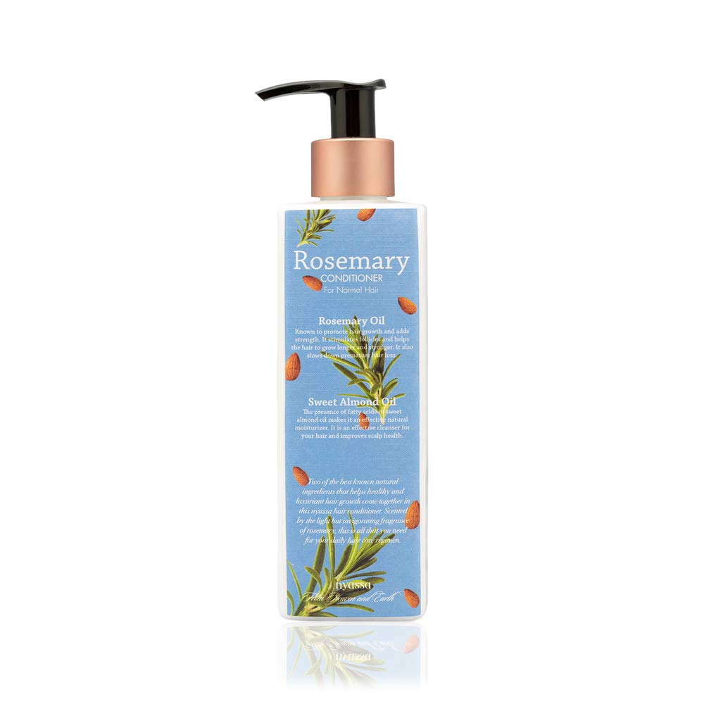 Nyassa Rosemary Conditioner 250 Ml. Rosemary Extracts And Sweet Almond Oil A Natural Solution For Healthy Hair. No Parabens,Sul