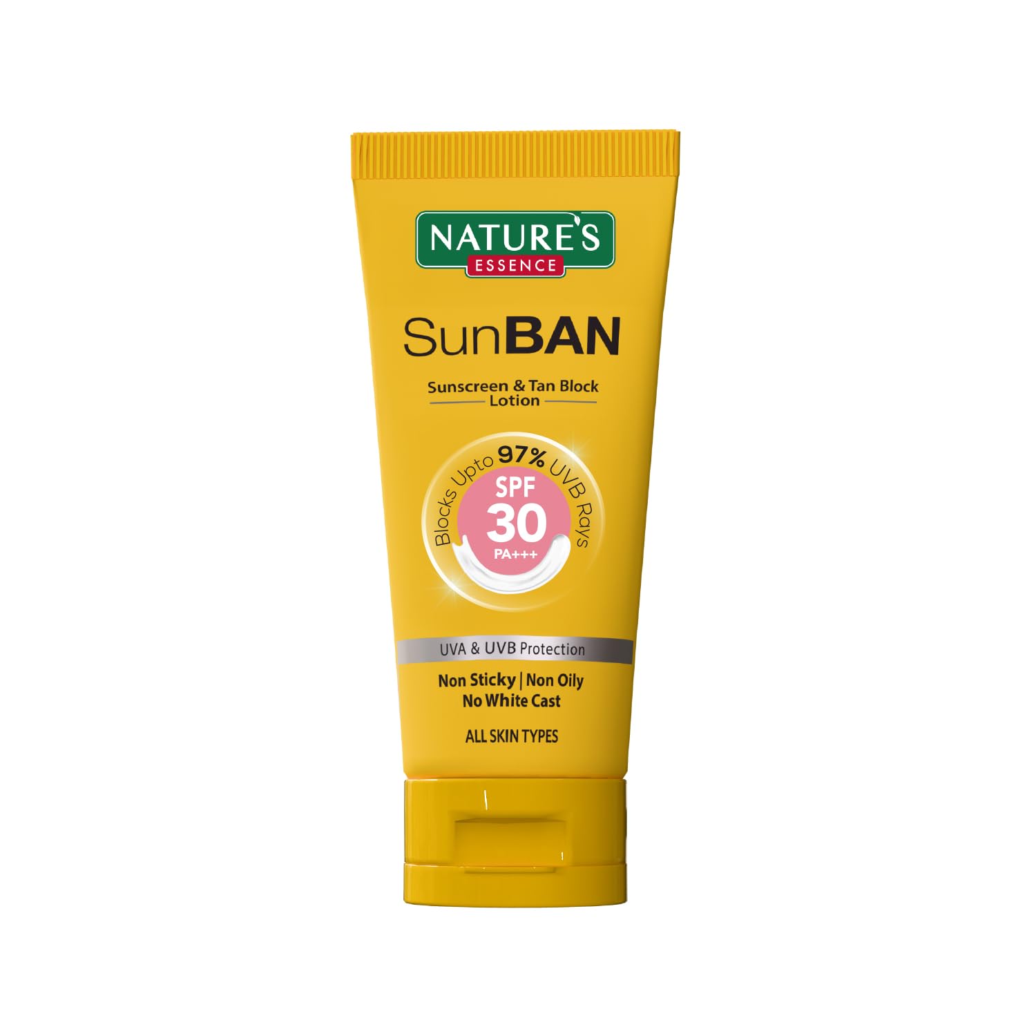 NATURES ESSENCE Sunban Suncreen Spf 30 Pa+++ | No White Cast And Broad Spectrum Sun Screen | For All Skin Types | Non Greasy | L