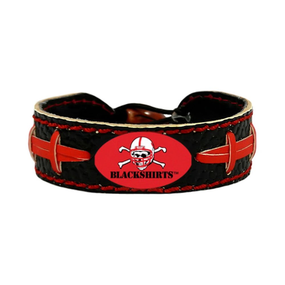 NCAA Nebraska Cornhuskers Blackshirts Team Color Football Bracelet
