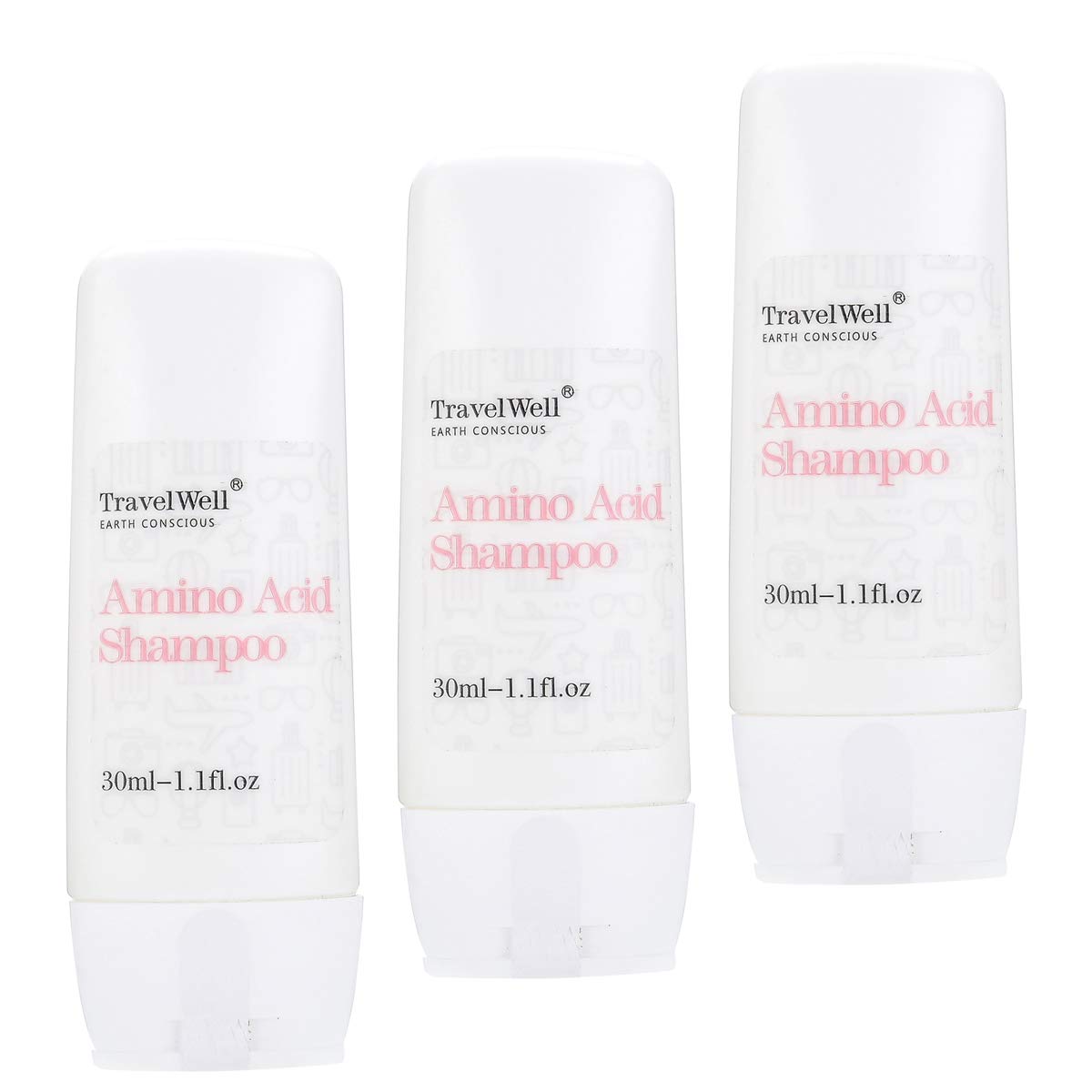 Travelwell Hotel Toiletries Amenities Travel Size Guest Shampoo 1.0 Fl Oz/30Ml, Individually Wrapped 50 Bottles Per Box