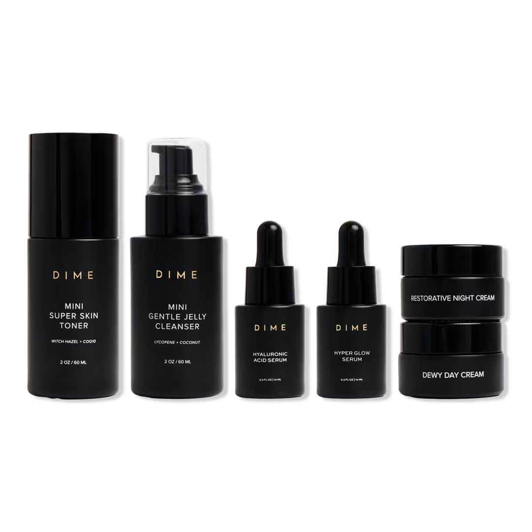 DIME Beauty The Works Discovery Set  6Piece Skincare Kit