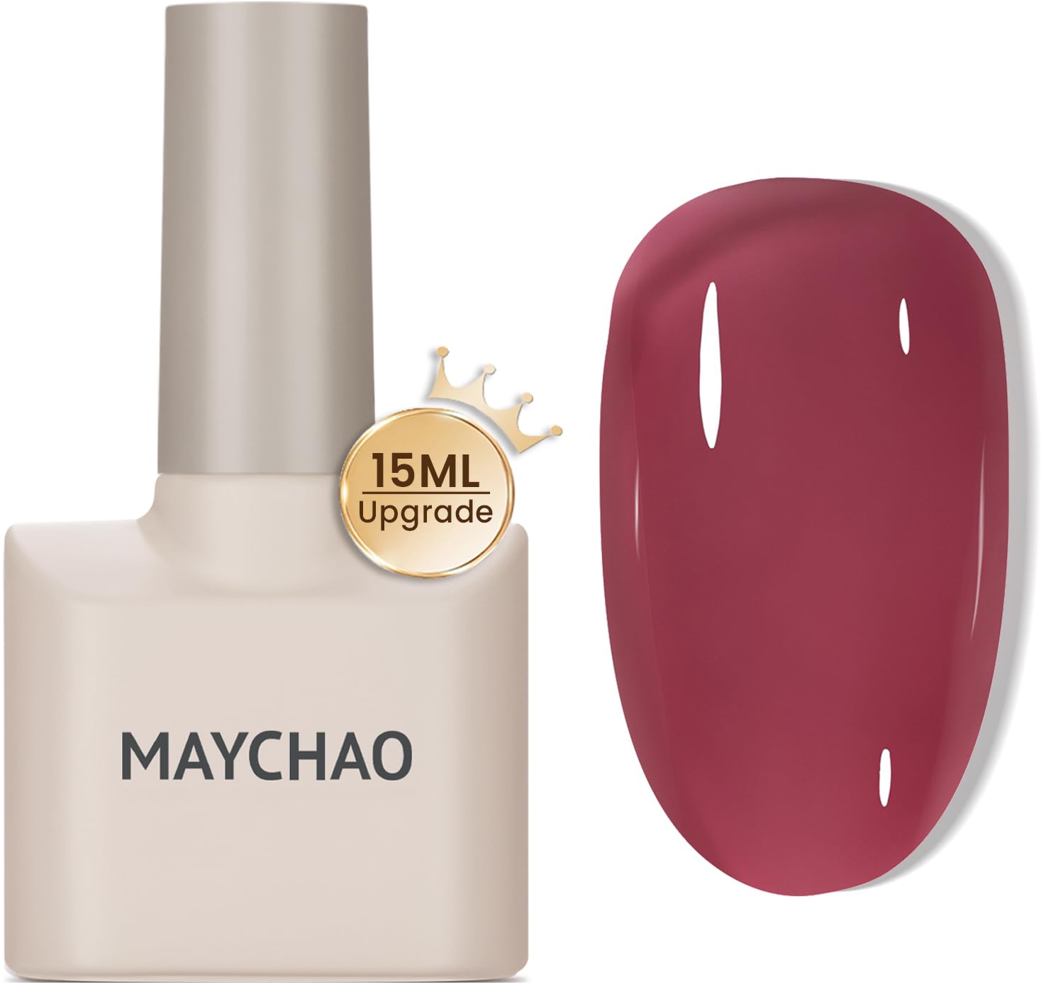 MAYCHAO 15ML Jelly Plum Gel Nail Polish 1Pc Crystal Plum Gel Polish Soak off Translucent Plum Nail Polish Nail Art Manicure Salo