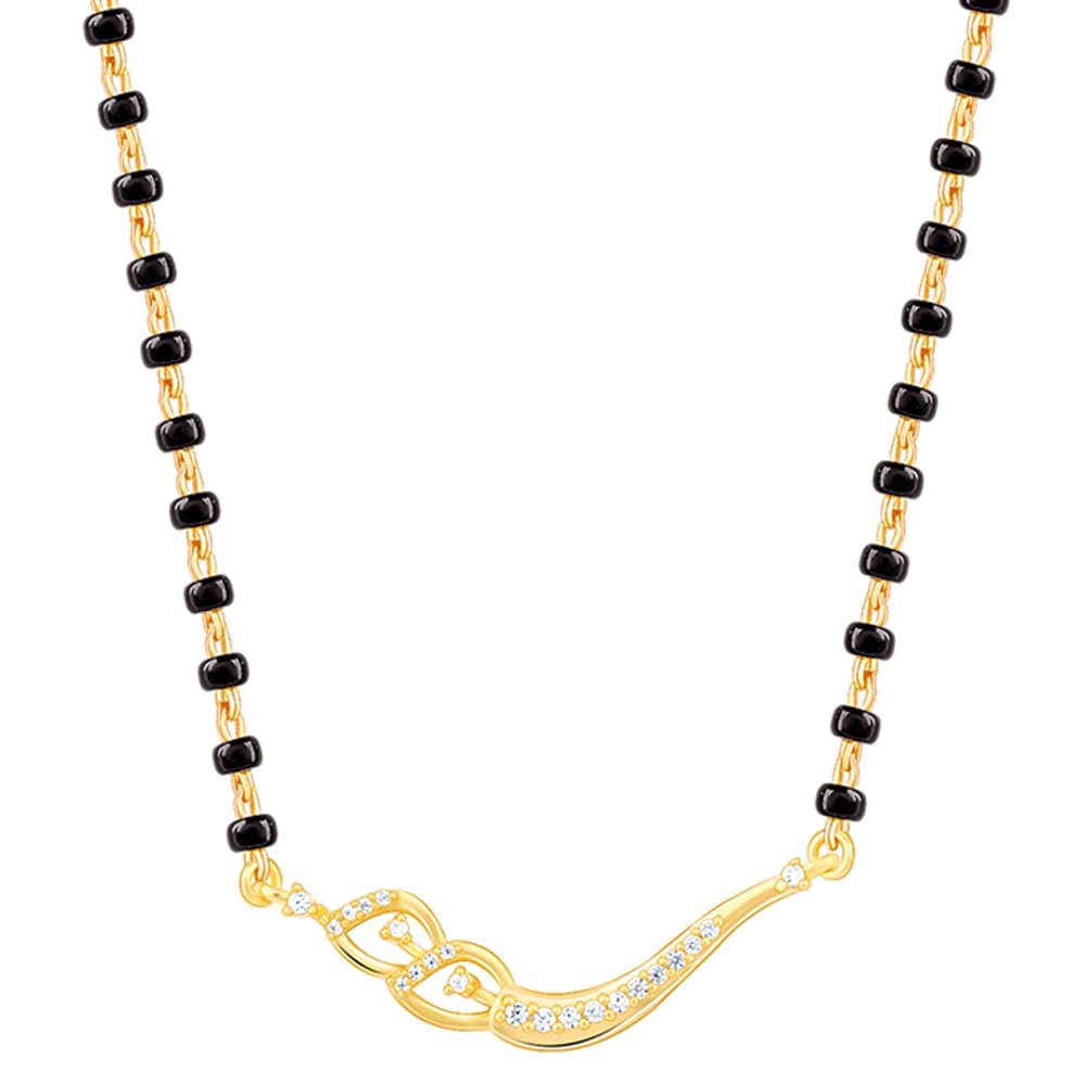 Giva 925 Silver Golden Match Made In Heaven Mangalsutra |Gifts For Women And Girls |With Certificate Of Authenticity And 925 Sta