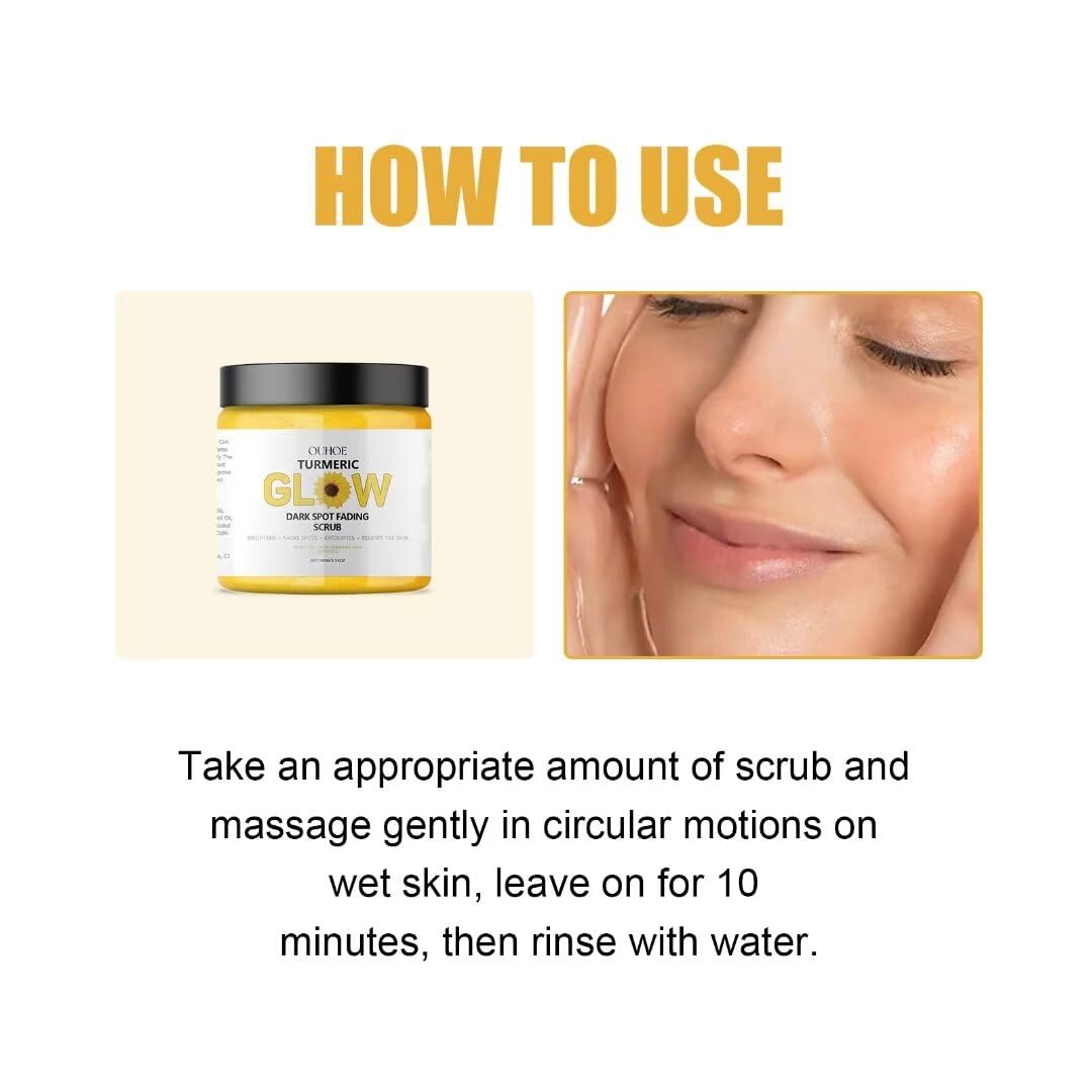 Turmeric Glow Combo Skincare Set Face Wash Scrub Butter Anti Aging Moisturizer for Wrinkles, Soothing Hydrating Turmeric Skincar