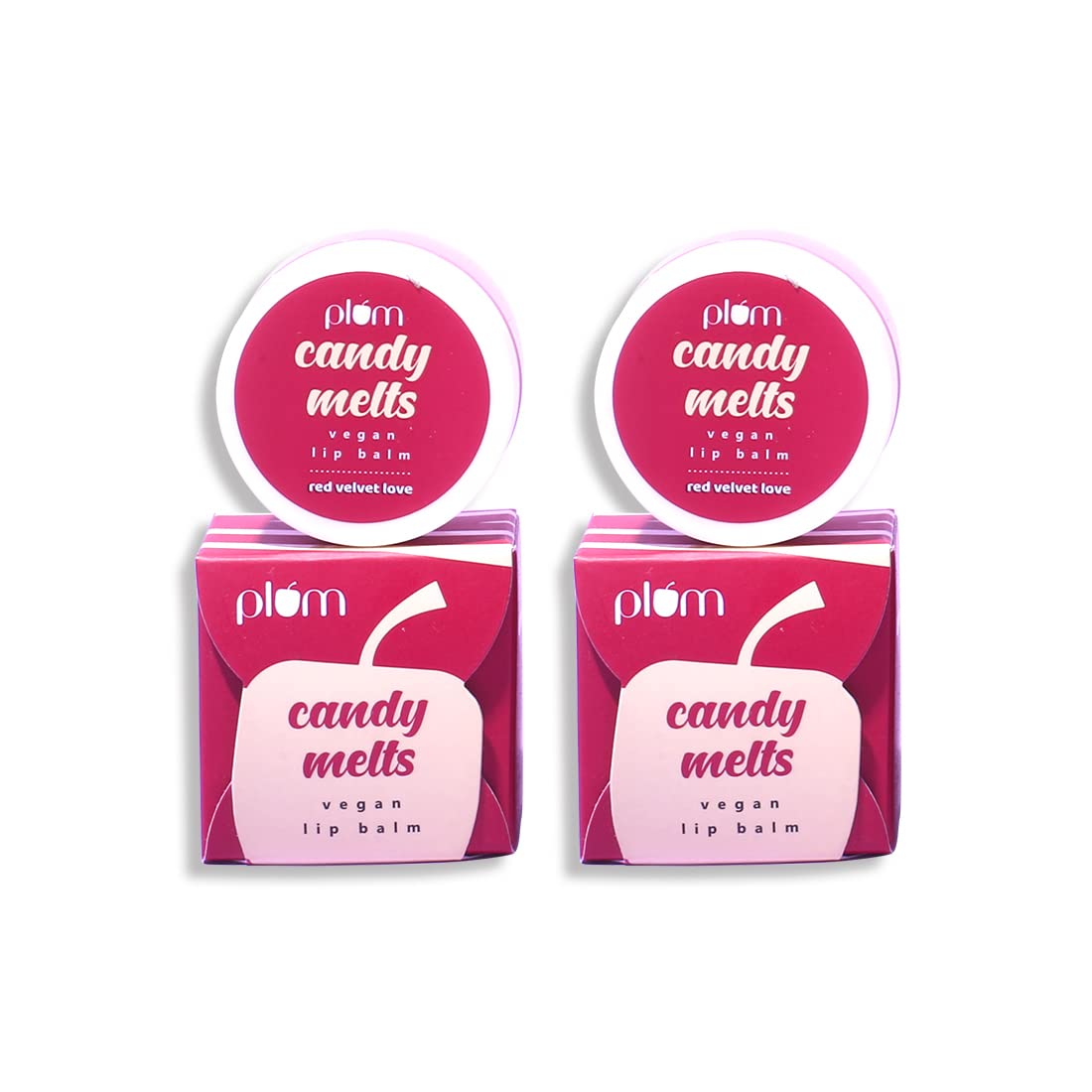 Plum Candy Melts Vegan Lip Balm  Red Velvet Love  Pack Of 2