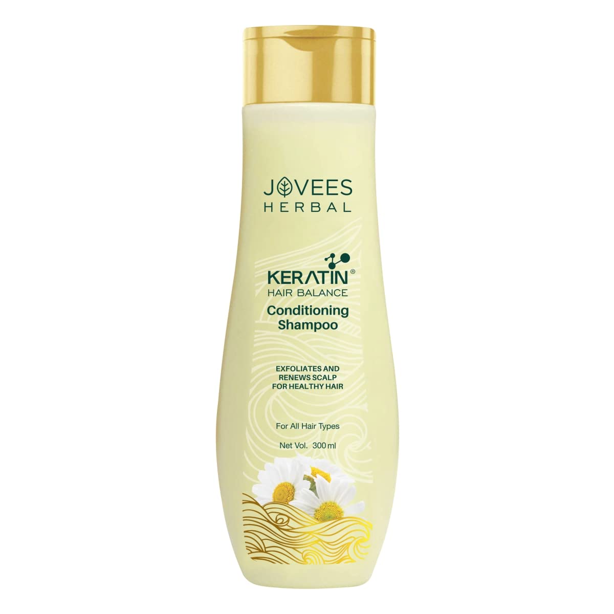 Jovees Herbal Keratin Hair Balance Conditioning Shampoo | Promotes Healthy, Shiny, And Bouncy Hair | Nourishes Scalp | Repairs D