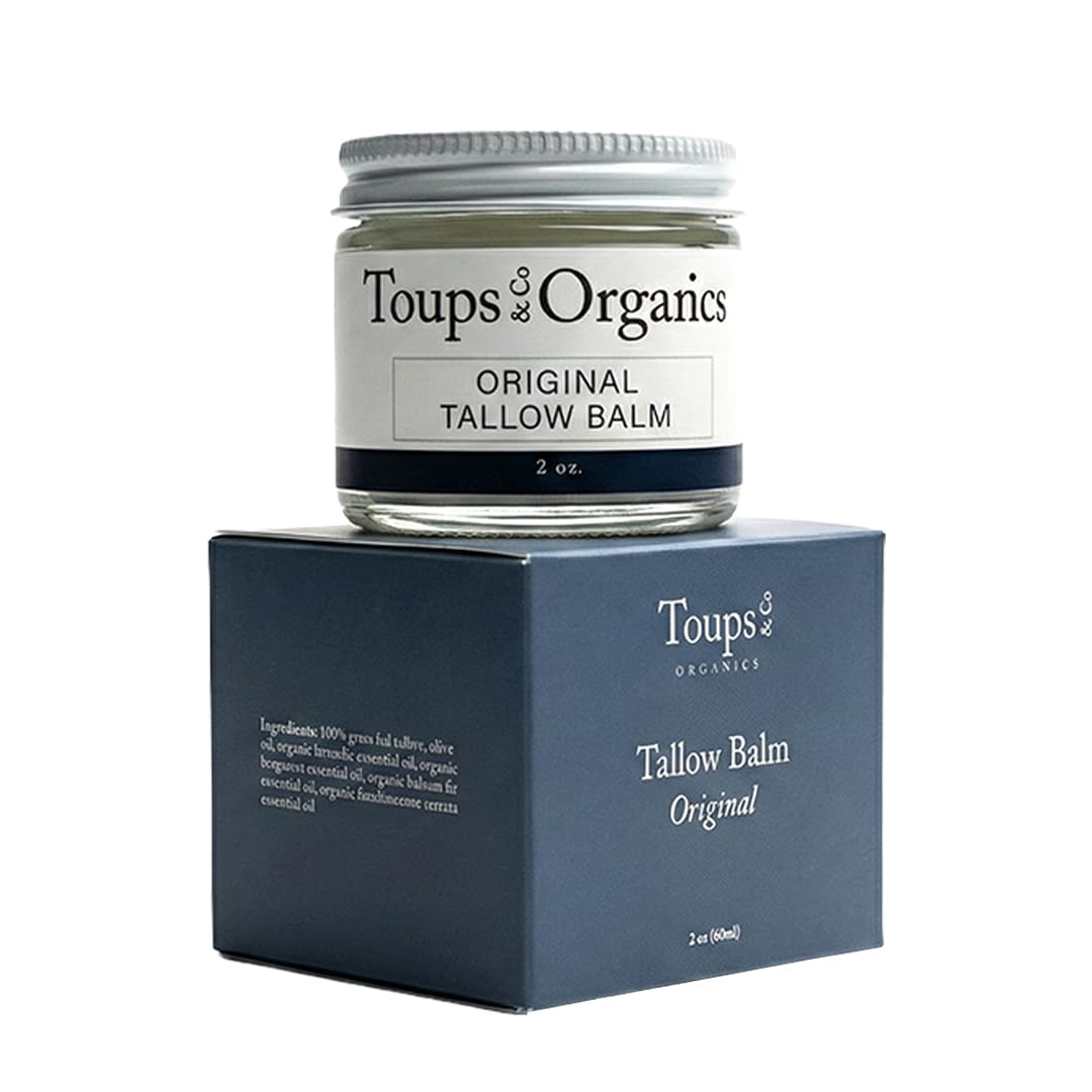 Toups & Co Tallow Balm - Original | Grass-Fed Tallow Balm for Face & Body | Deeply Nourishing Multi-Use Moisturizer for Dry, Sen