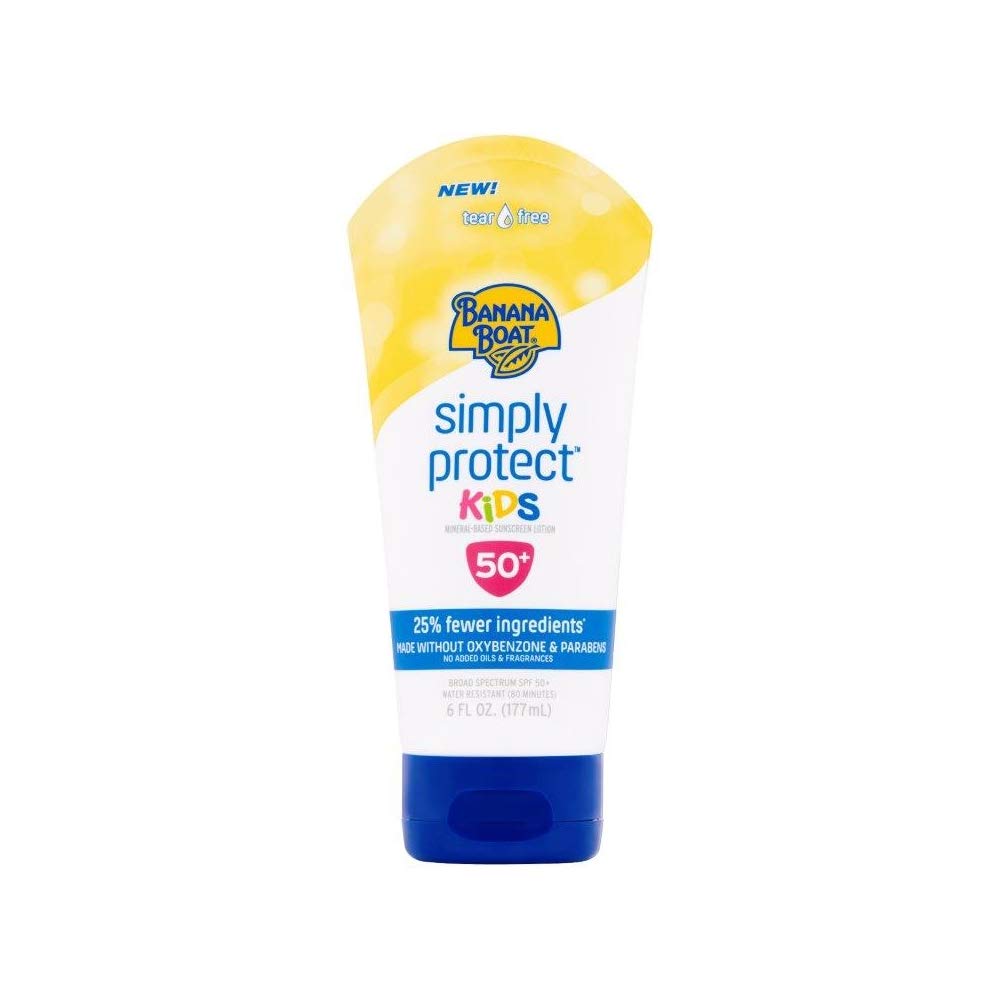 Banana Boat Simply Protect Kids Spf 50 Sunscreen Lotion, 6 Fl Oz (Pack Of 2)