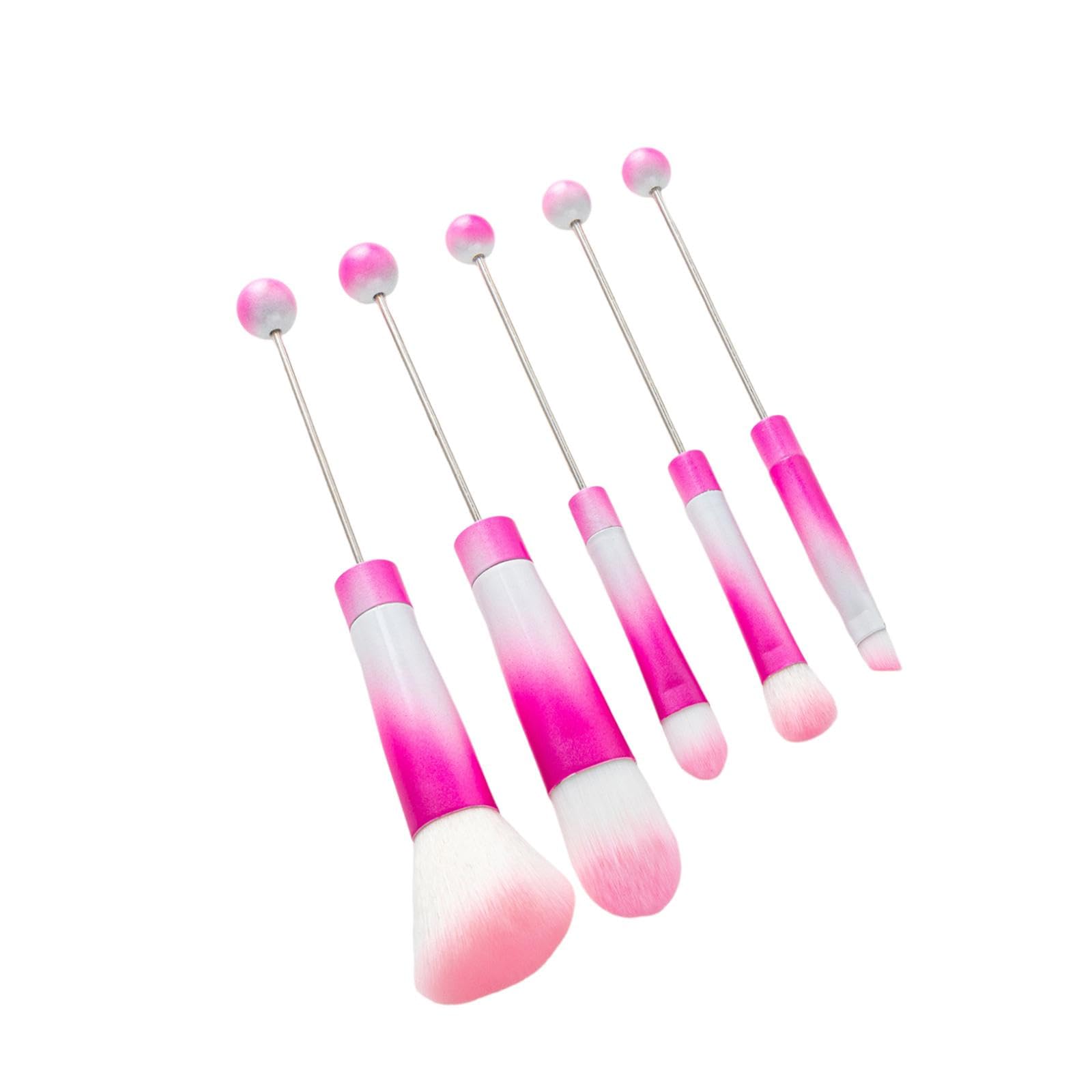 Atorse 5 Pieces Beaded Eyeshadow Brush Cosmetic Brushes For Girlfriend Sister Gifts Rose Red