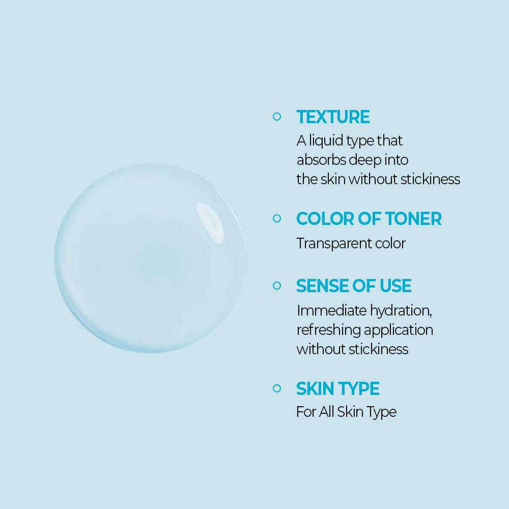 Blue PEARLSATION ONE Day 8 Cups Marine Collagen Aqua Toner - Deeply Hydrating & Soothing for Skin Radiance, Non-Sticky Formula f