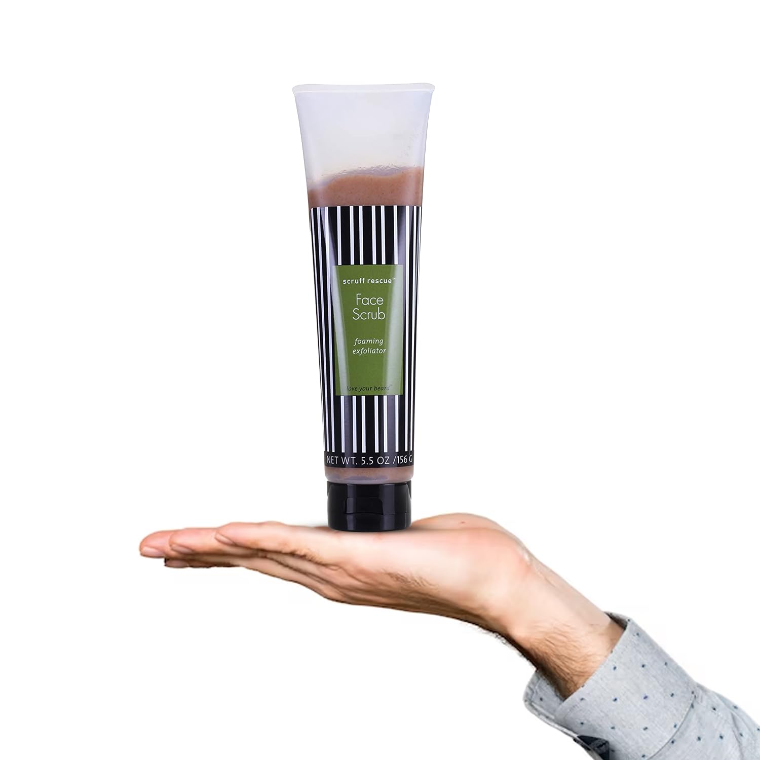 Mga Vegan Face Scrub - Scruff Rescue Face Scrub, Daily Exfoliator & Face Wash For Deep Cleaning  Prevents Blackheads & Ingrown H
