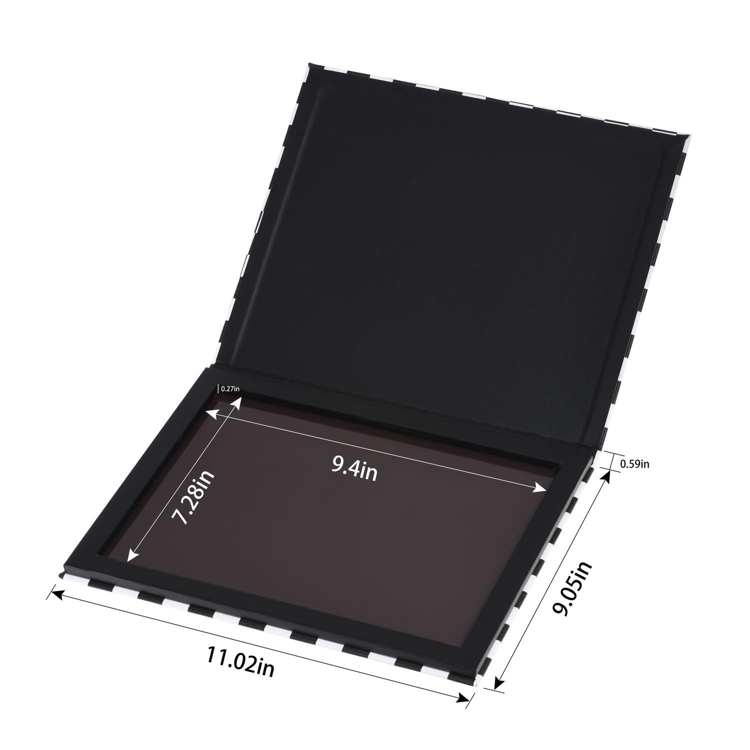 Allwon Extra Large Magnetic Palette Checkered Black Empty Makeup Palette For Eyeshadow Lipstick Blush Powder