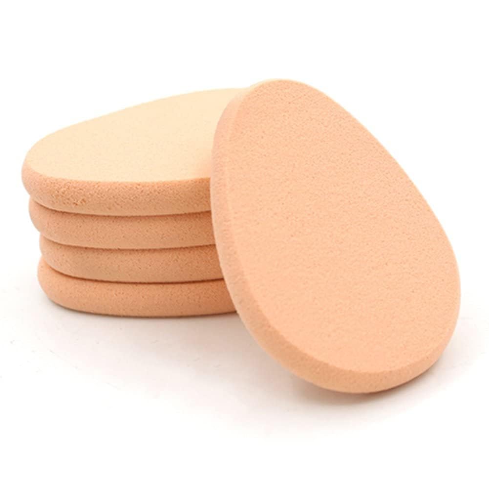 5 Pcs Beige Smooth Makeup Sponge Blender Flawless Foundation Powder Puff Beauty,Makeup Brushes Tools Accessories