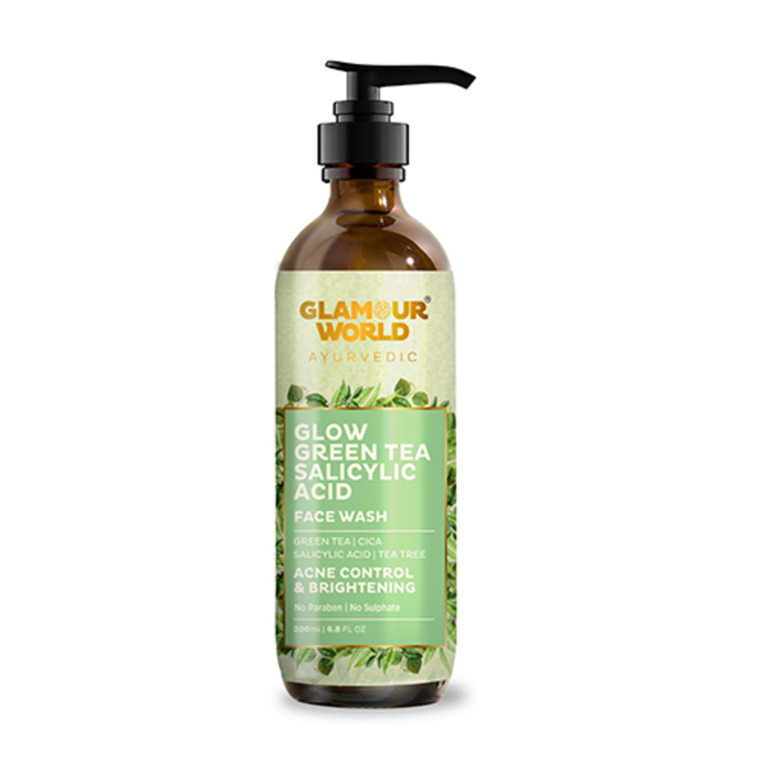 Glow Green Tea Salicylic Acid Face Wash Fo All Skin Type (200 Ml)
