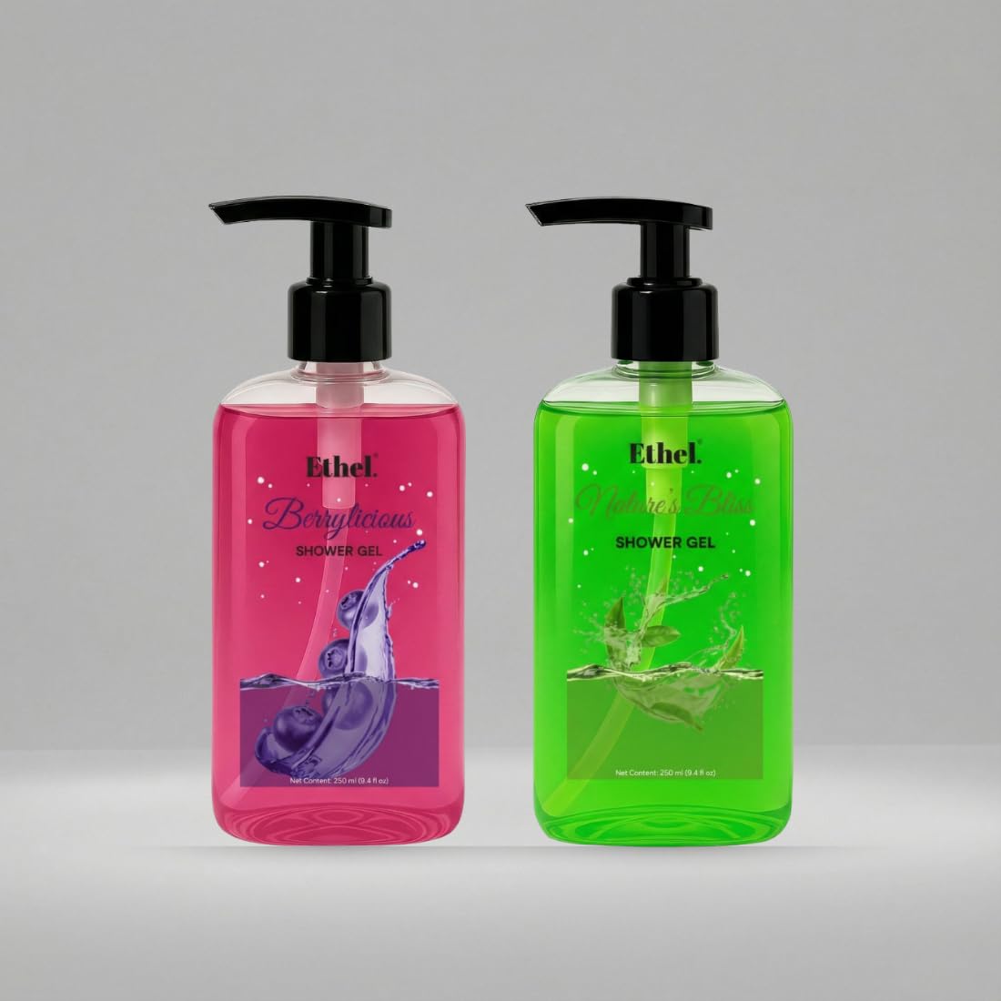Body Wash Gel | Nature Bliss & Berrylicious Shower Gel Combo | Refreshing Botanical & Fruity Body Wash | Deep Cleansing, LongLa