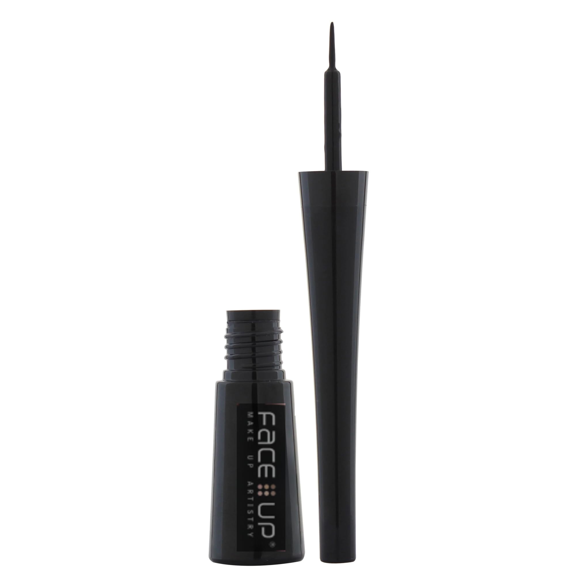 Face Up Intense Color Waterproof Liquid Eyeliner | SmudgeProof, Long Lasting & HighPerformance | Vibrant Black | 4.5Ml
