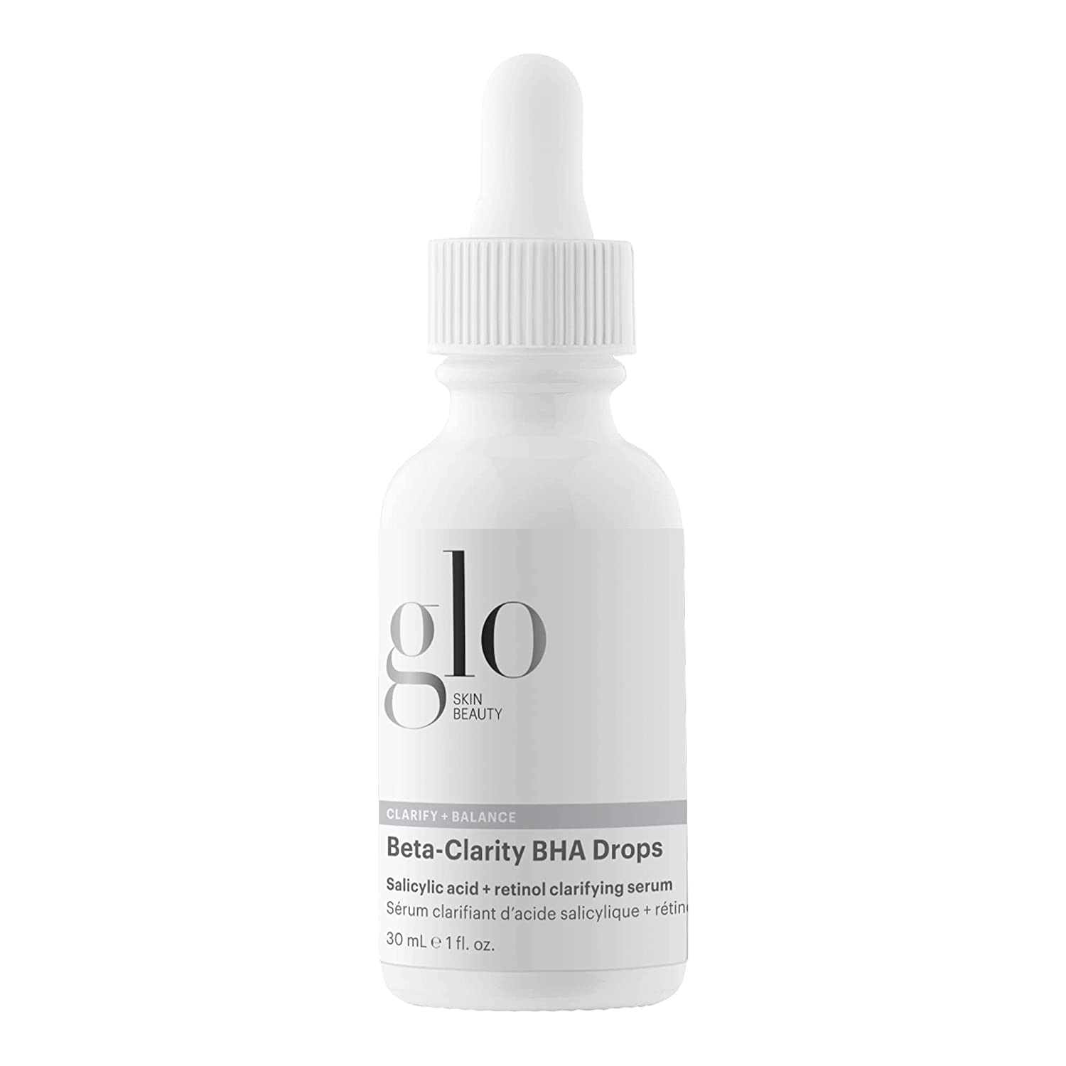 Glo Skin Beauty Beta-Clarity BHA Drops - Salicylic Acid + Retinol Clarifying Serum, Helps Refine & Rebalance for a Clearer, Brig