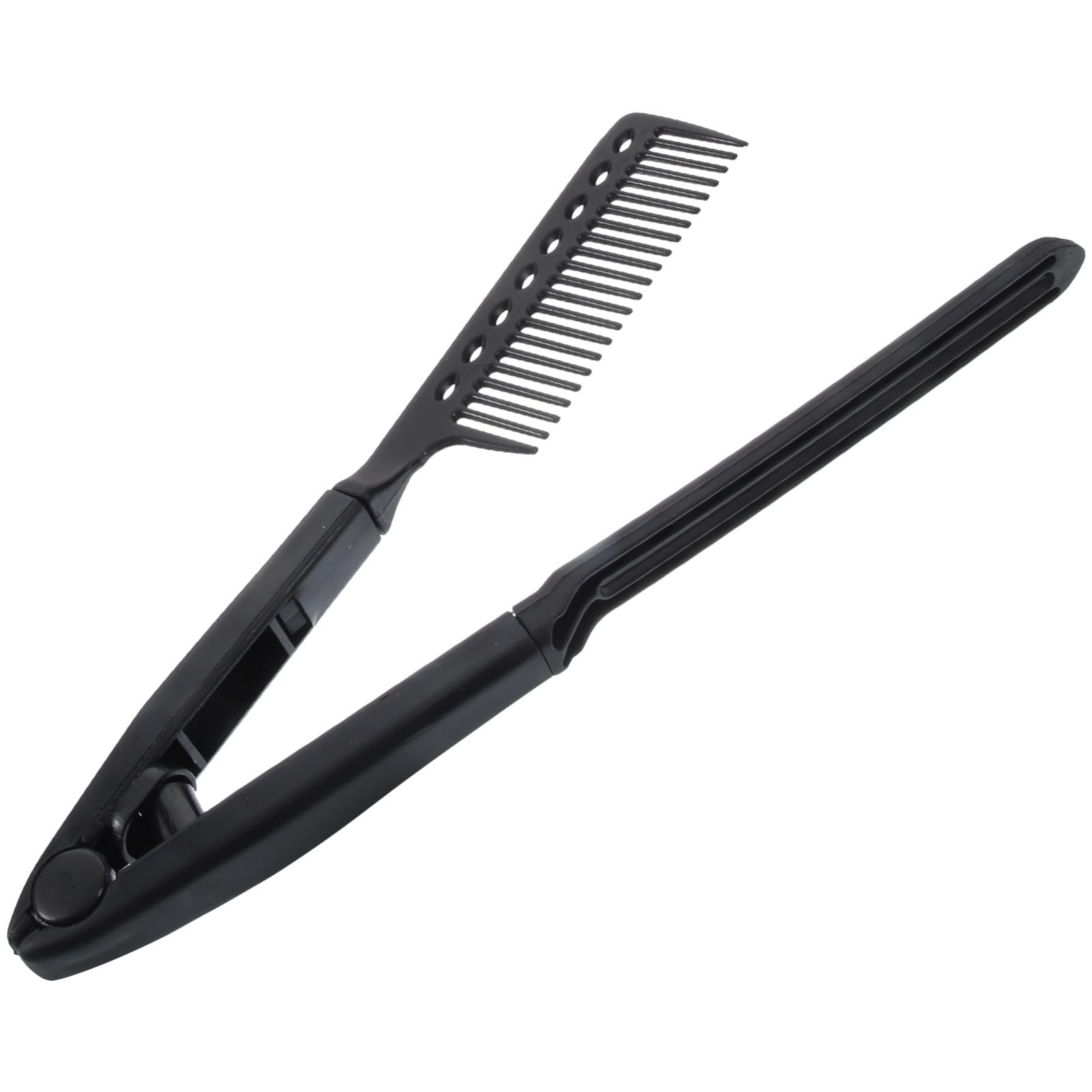 Didiseaon Folding Hair Straightening Comb VShaped Hair Straightener Comb for Salon and Home Styling Portable Dressing for Thick