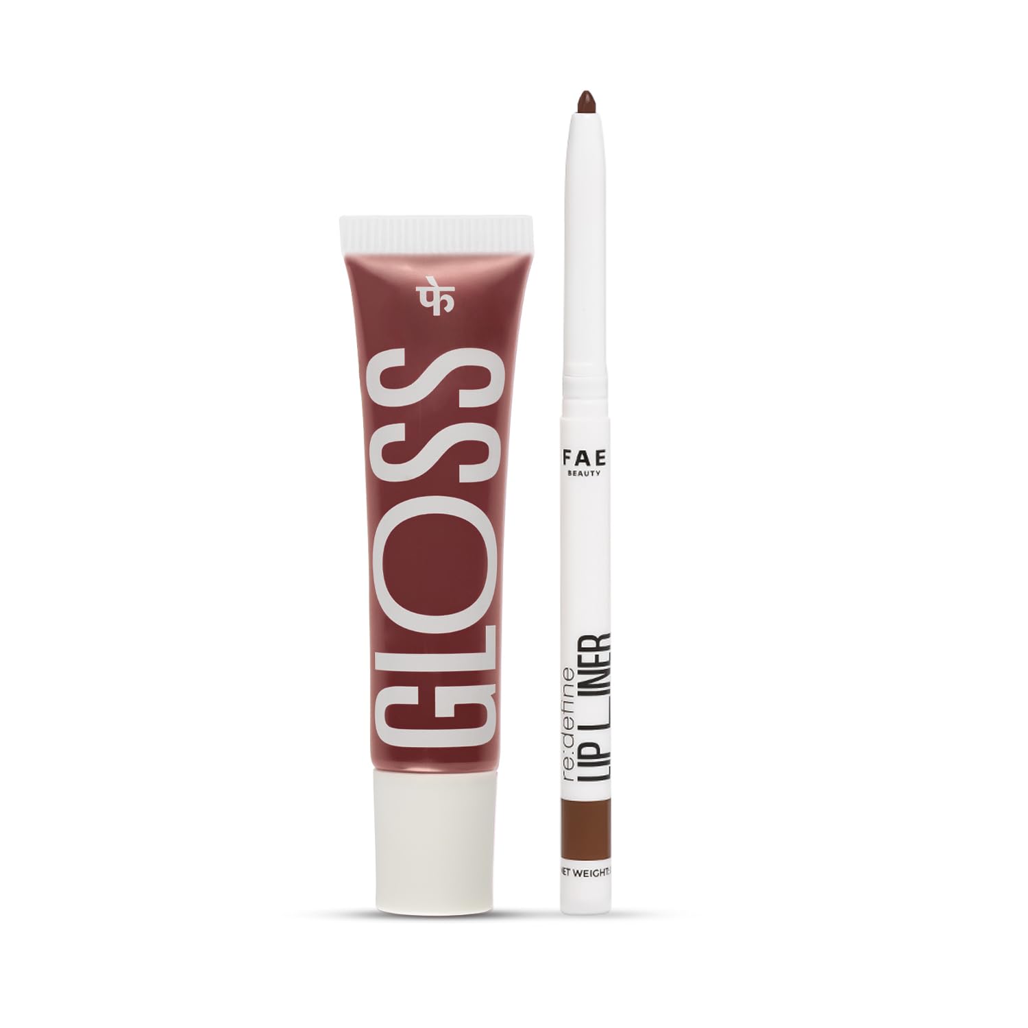 Fae Beauty Peptide Lip Gloss + Re:Define Lip Liner Set | Passionfruit Oil & Argireline To Smoothen, Even & Soften Lips | Non Sti