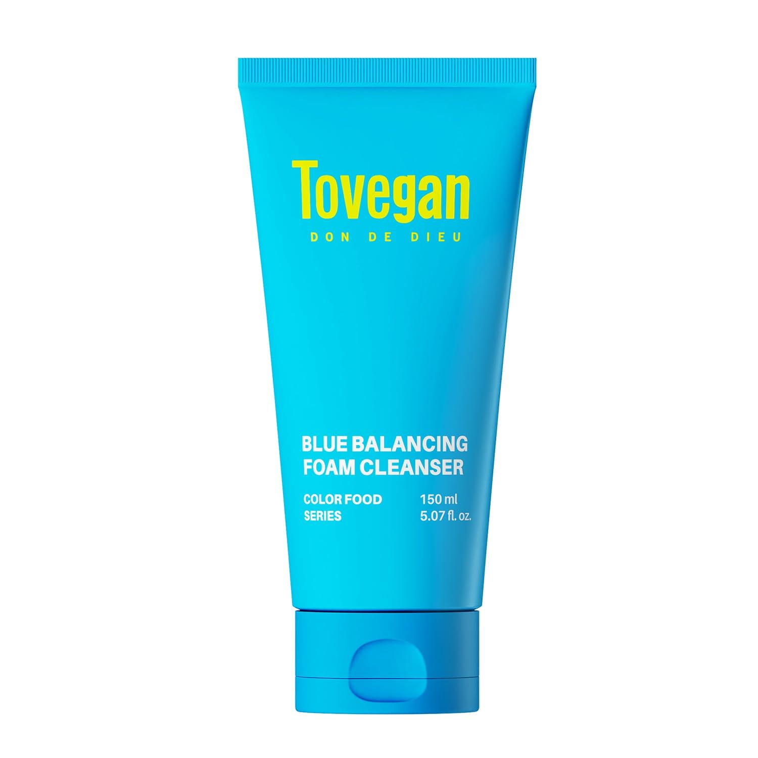 TOVEGAN Blue Balancing Foam Cleanser | AcneRelief Face Wash | Soft Dense Microbubble Foam | Blue Food Complex | Gentle Daily Cl