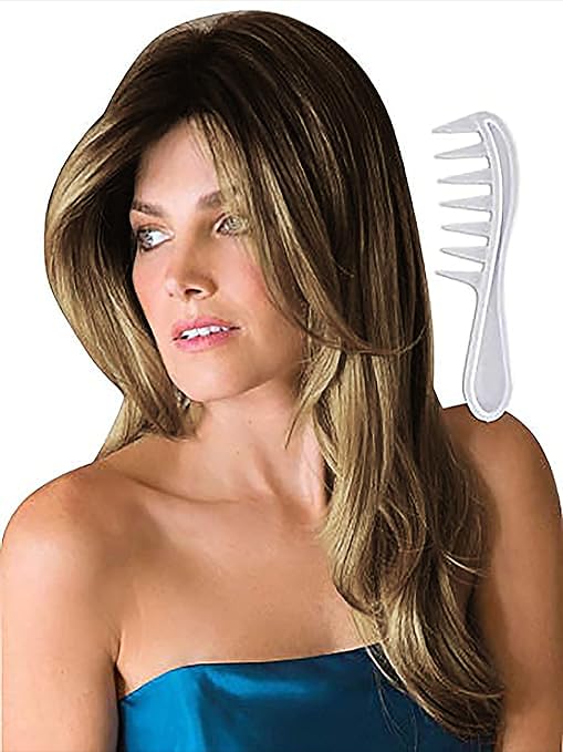 Noriko Angelica Synthetic Wig by Rene of Paris and Wig Lift Comb - Honey Wheat-R - Bundle 2 Items