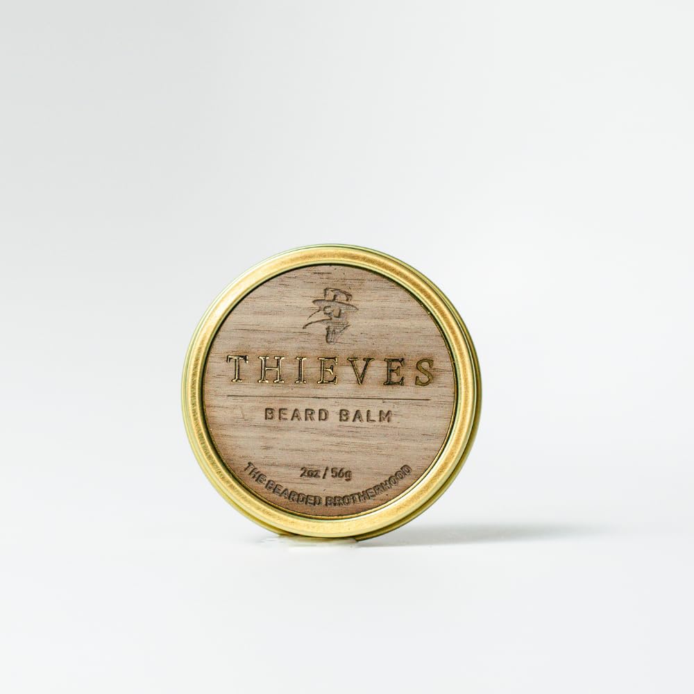 The Bearded Brotherhood TBB Thieves Beard Balm  Legendary Essential Oil Blend with Orange, Clove & Cinnamon  Conditioning & St