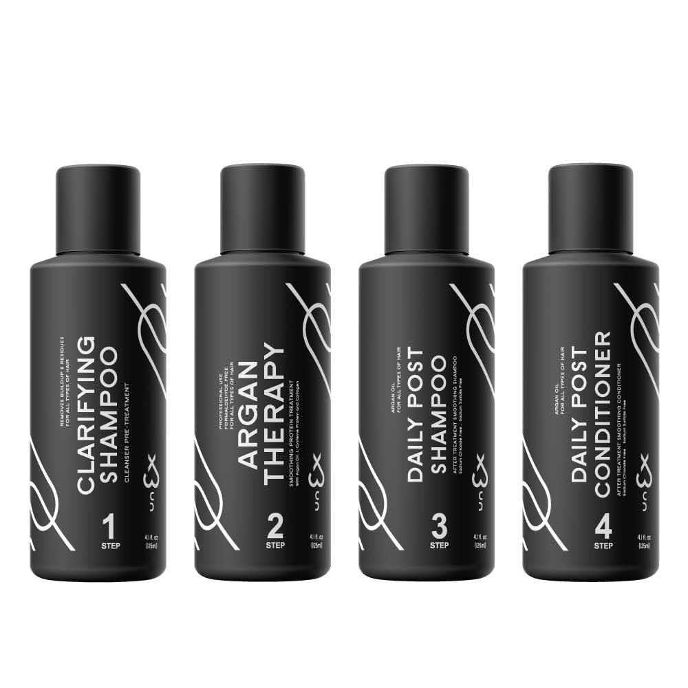UNEX ARGAN PROTEIN THERAPY FULL KIT 125ml (4oz) Formaldehyde Free - MADE IN USA