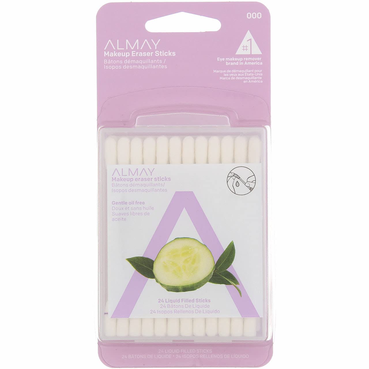 Almay Makeup Eraser Sticks, Liquid Filled Sticks 24 ea (Pack of 4)