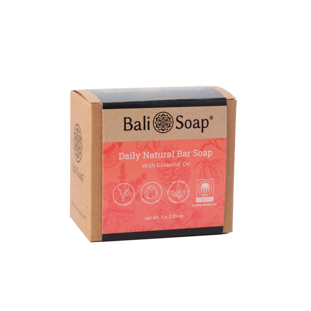Bali Soap - Tropical Fresh Natural Soap Bar With Premium Essential Oil - Handmade, Vegan, Soap For Body And Face, Plant Based Co