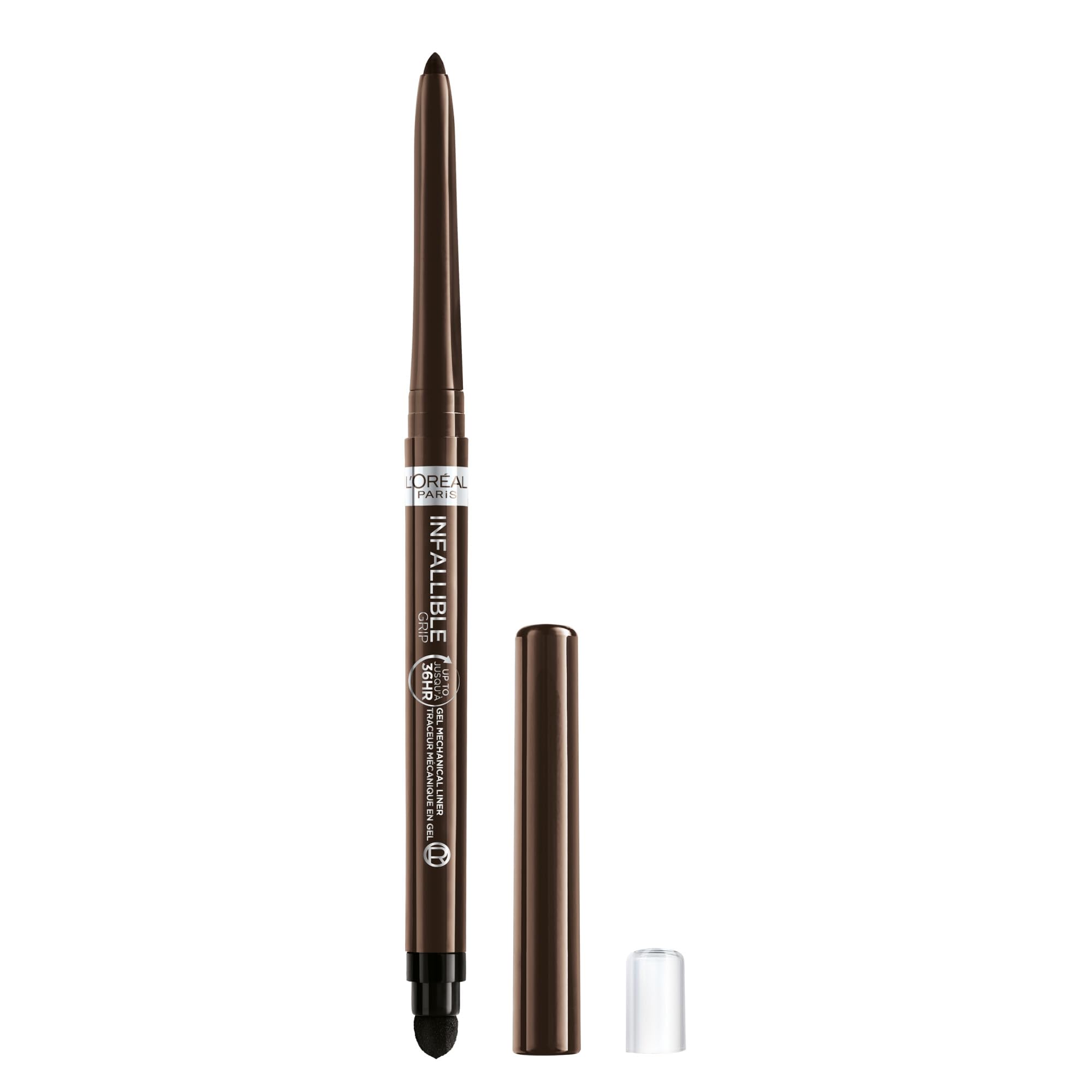 LOreal Paris Infallible Grip Mechanical Gel Eyeliner Pencil, Smudge-Resistant, Waterproof Eye Makeup with Up to 36HR Wear, Brow