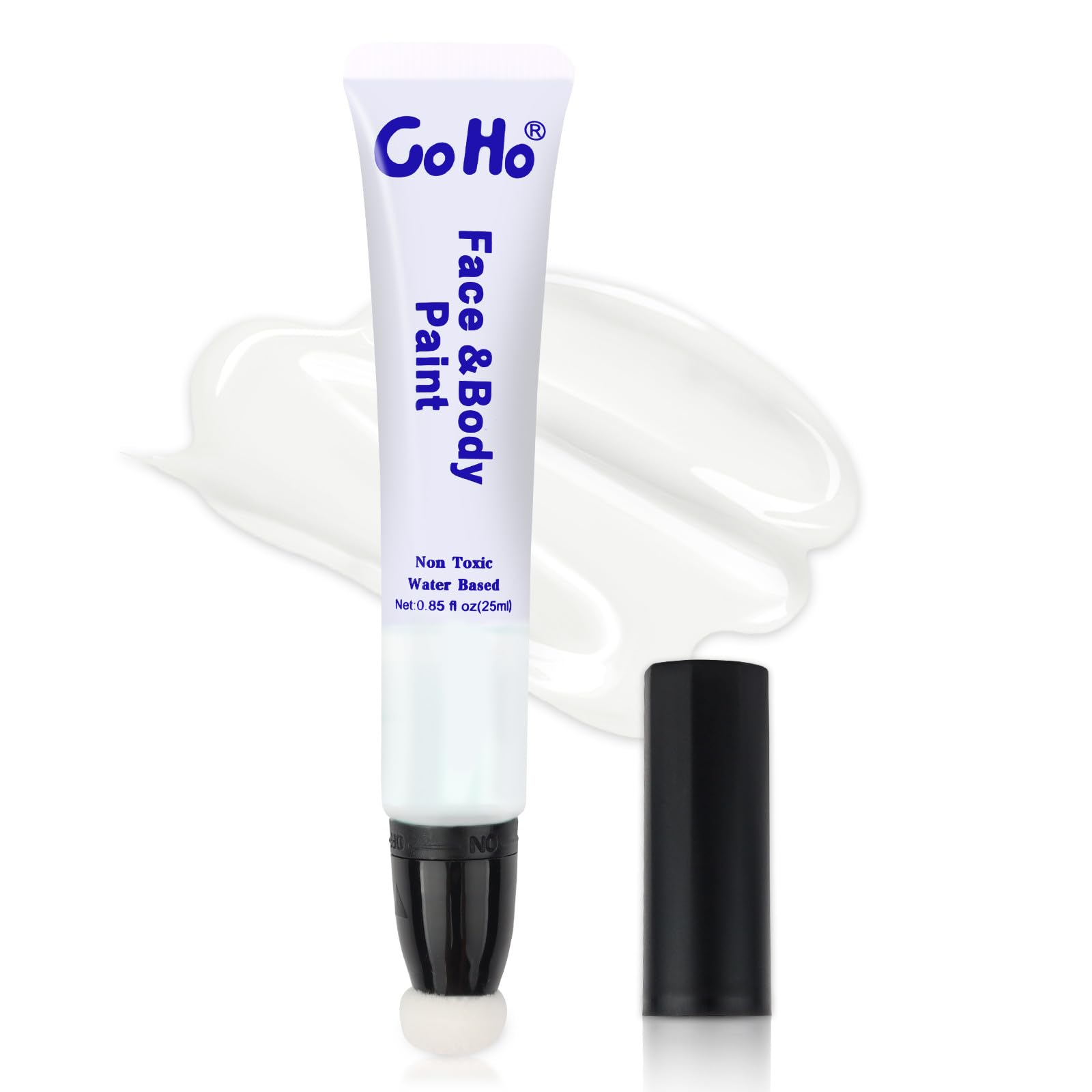 Go Ho Clown White Face Paint Washable,Water Based Cream White Body Paint,White Face Painting Kit For Kids Oil-Free,Halloween Cos
