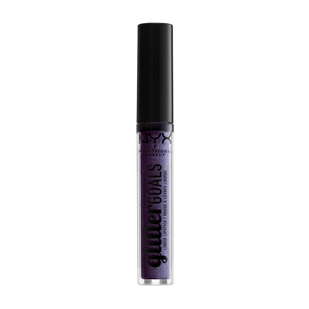 Nyx Professional Makeup Glitter Goals Liquid Lipstick - Amethyst Vibes (Purple With Multi-Dimensional Glitter)