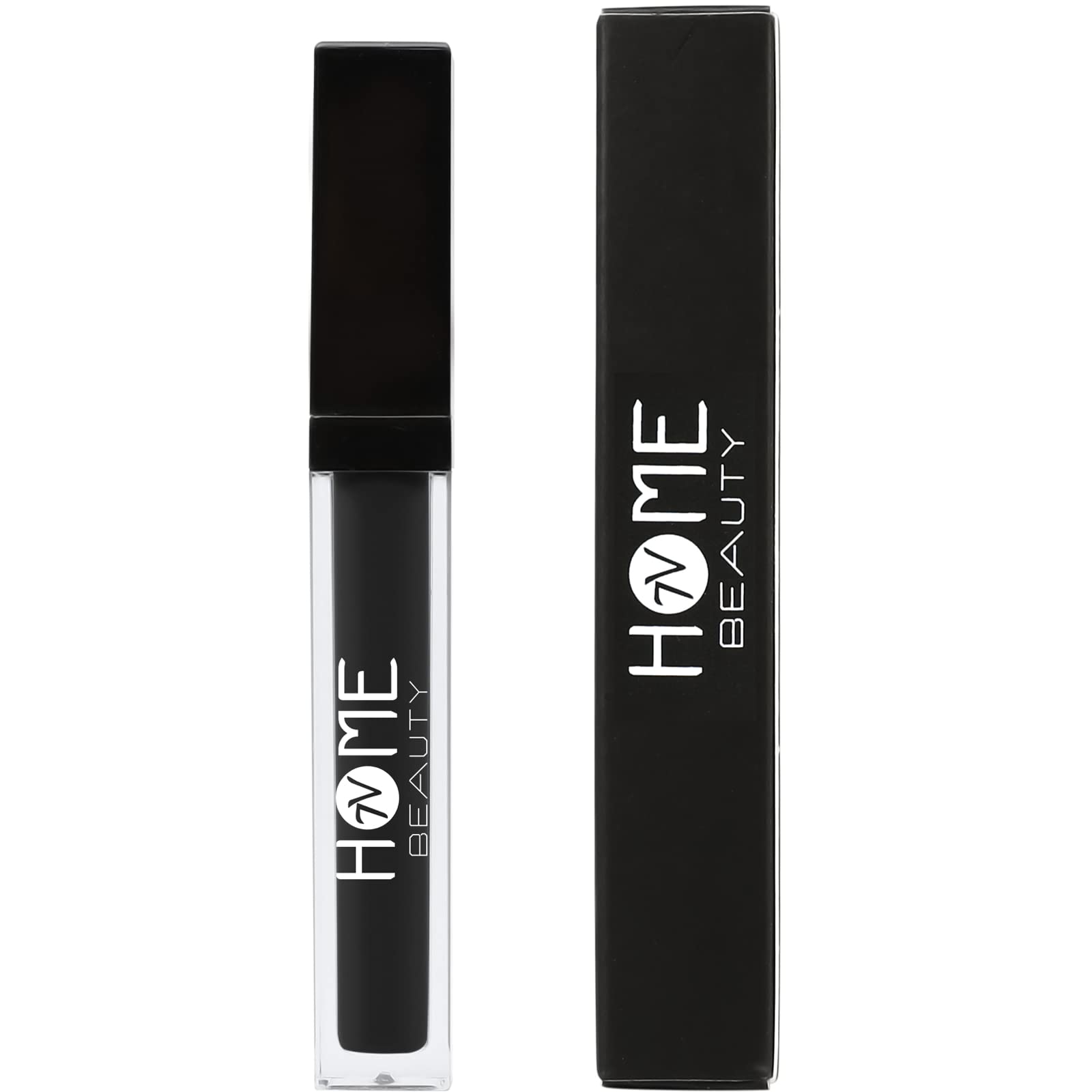 7V Home Beauty Black Matte Liquid Lipstick, Long Lasting High Pigmented Non-Stick Waterproof Black Lipstick (5Ml, #723)