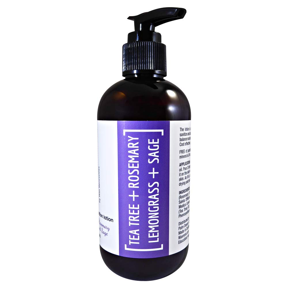 Waxness Dr. Bump Natural Pre-Post Lotion with Tea Tree, Rosemary, Lemongrass and Sage 8 Ounces