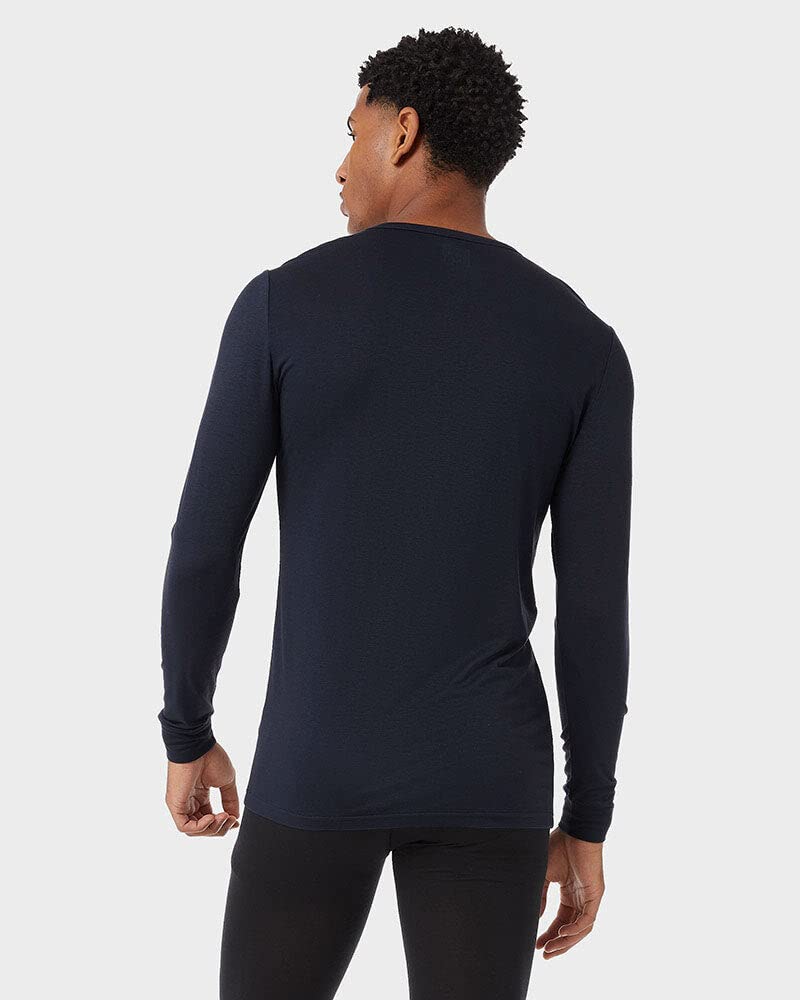 32 DEgREES Mens Lightweight Baselayer crew Top  Long Sleeve  Form Fitting  4-Way Stretch  Thermal, Stormy Night, XX-Large