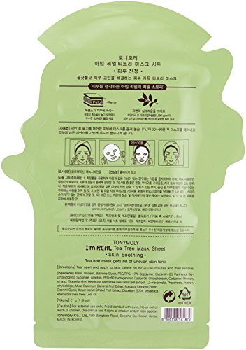 Tonymoly I'M Real Tea Tree Sheet Mask, 10 Count