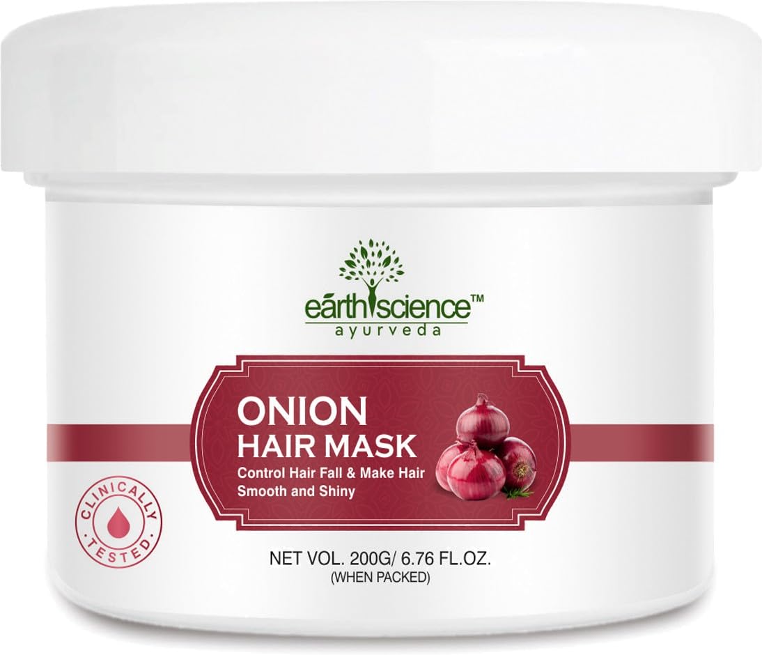 Earth Science Ayurveda Onion Oil Hair Mask Frizz Free And Stronger Hair For Men & Women Pack Of 1
