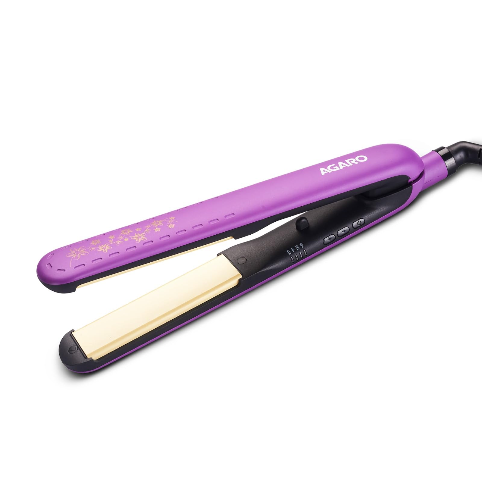 Agaro Hair Straightener, Keratin Infused Ceramic Coated Titanium Plates, Fast Heating, 4 Temperature Settings, Hair Straightenin