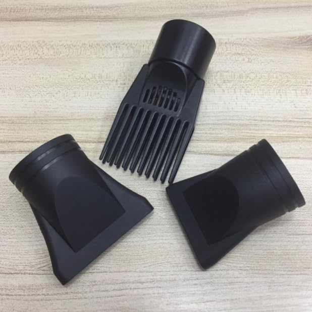 3Pcs Professional Plastic Hair Dryer Nozzle Diffuser Hair Dryer Nozzle Comb Attachment Concentrator Replacement Blow Flat Hairdr