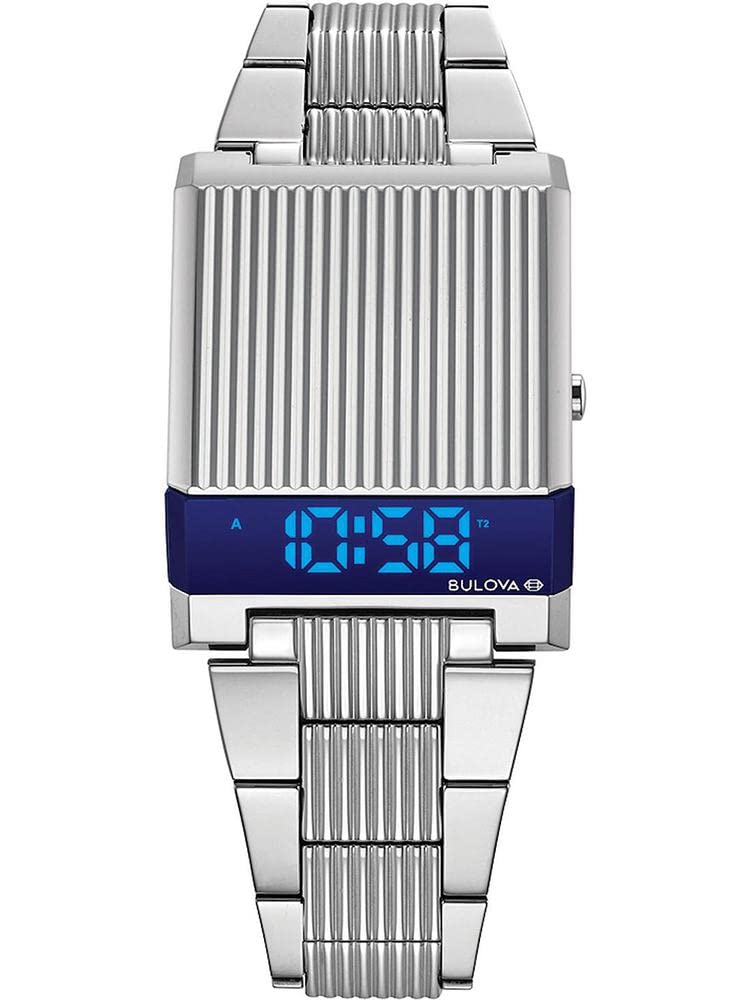 Bulova Computron Archive Series Stainless Steel Blue Dial Quartz 96C139 Men's Watch