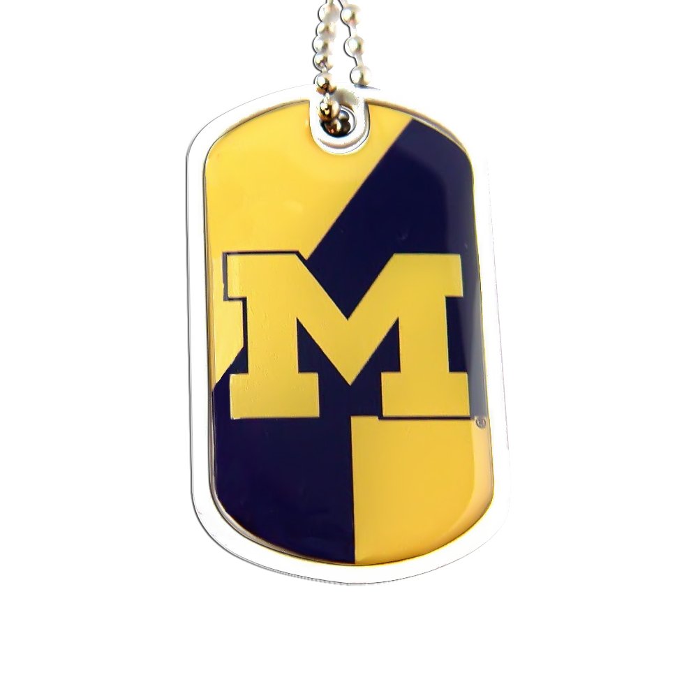 aminco NCAA Michigan Wolverines Dynamic Dog Tag