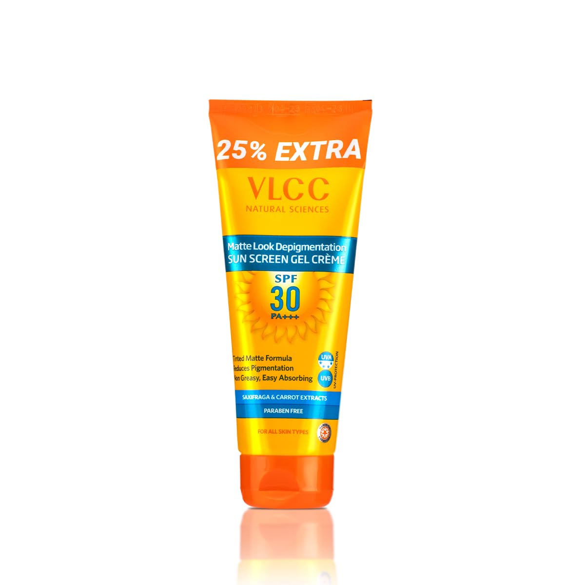 VLCC Natural Tinted Matte SPF 30 & PA+++ Sunscreen | Provides UV Rays Protection | Helps Reduce Tanning | Non Greasy | Suits All