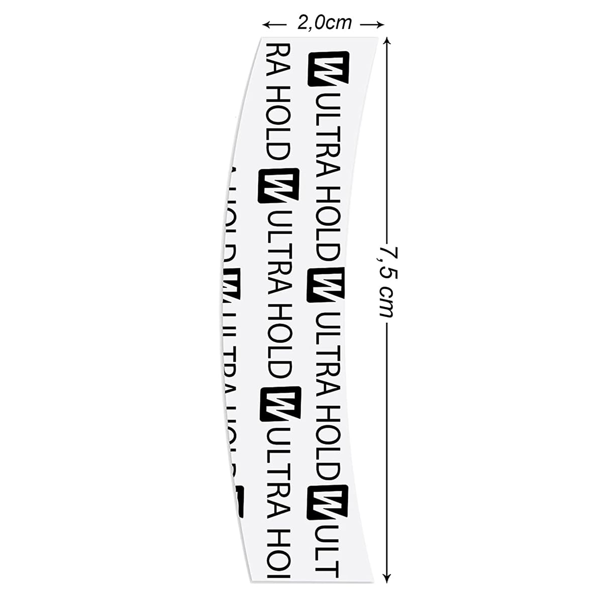 Ultrahold WKR-UHT-C Clear Double Side Adhesive Walker Tape, 2cm Width, 7.5cm Length