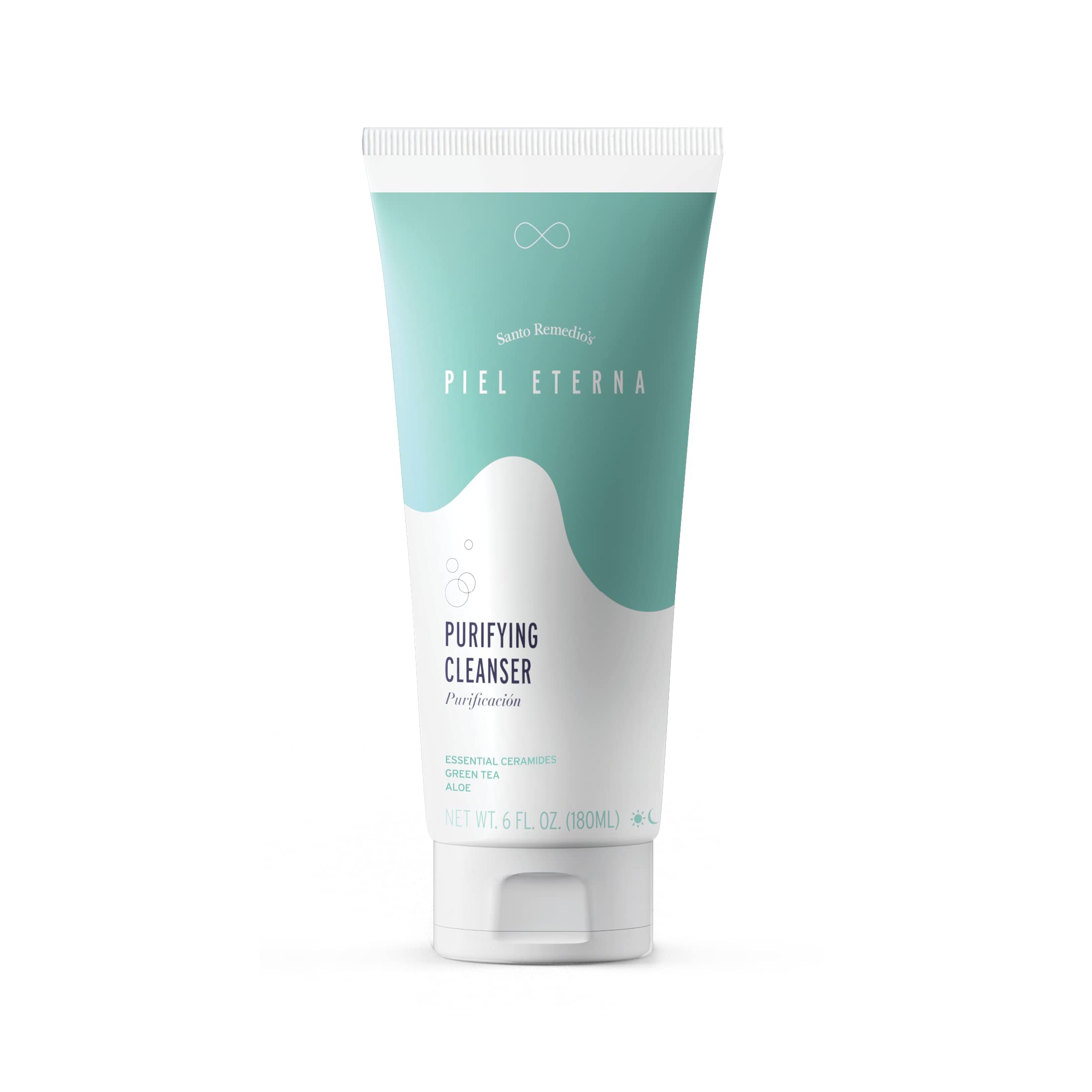 Santo Remedio, Piel Eterna, Purifying Cleanser, Removes Impurities and Provides Antioxidants, Contains Essential Ceramides, Gree