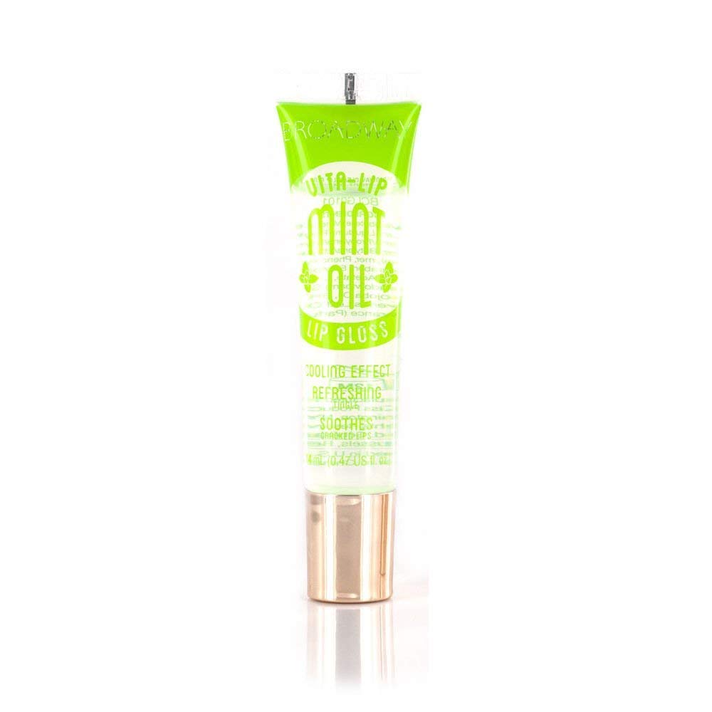 6-Packs Kiss Broadway Clear Lip Gloss (Mint Oil)