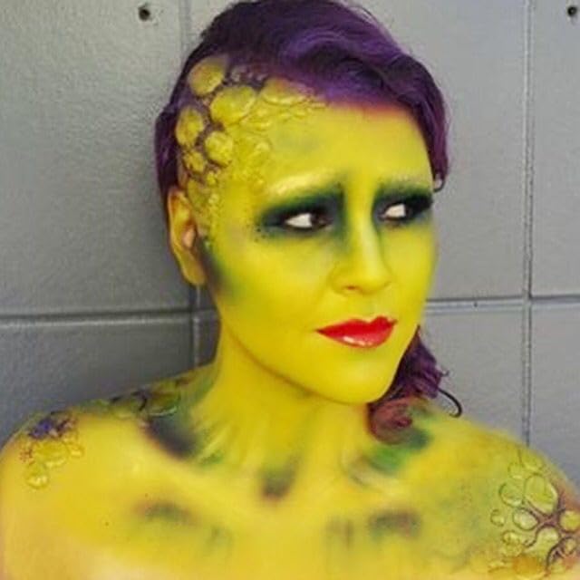 Go Ho Yellow Face Body Paint(2.1 oz),Yellow Makeup Water Based Face Paint and Body Paint for Airbrush Makeup, Special FX, Cospla
